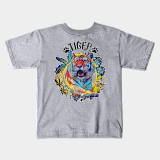 Tiger color power Kids T-Shirt